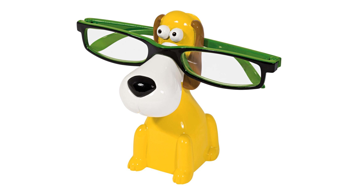 decorazione regalo studio scrivania per bambini LIOOBO simpatico porta occhiali a forma di cucciolo-figurina in resina animale 